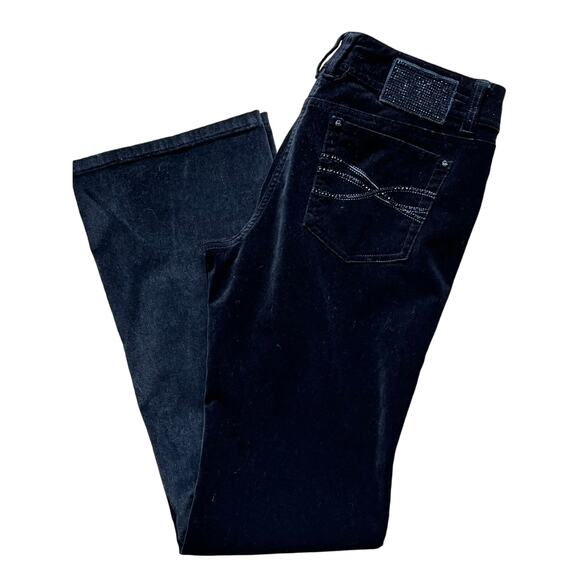 White House Black Market size 6R Black Velvet Pants - Picture 1 of 8